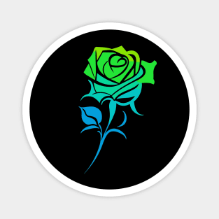 Minimalist Rainbow Rose Magnet